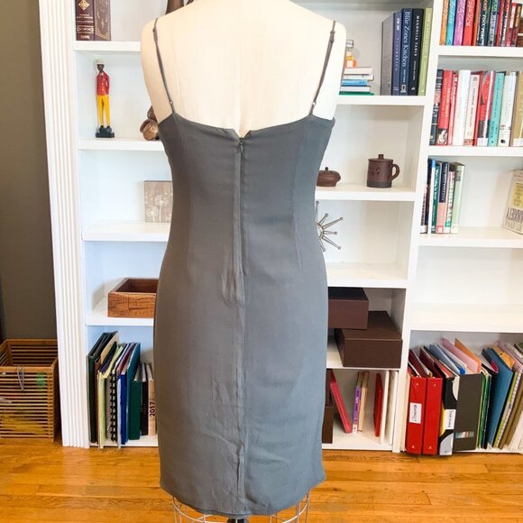 Bailey 44 Olive draped dress size 4 - Picture 2 of 3